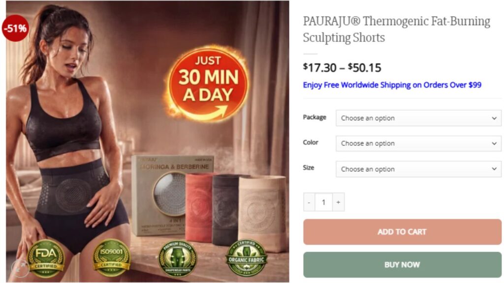 Pauraju Weight Loss Shorts Review – Do They Really Burn Fat or Just Hype?