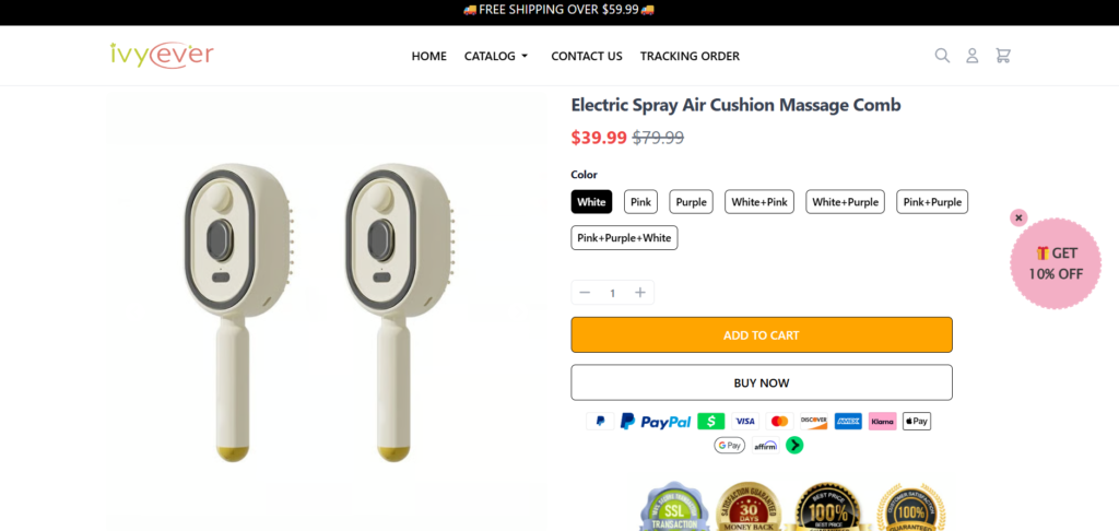Ivyever Massage Comb review