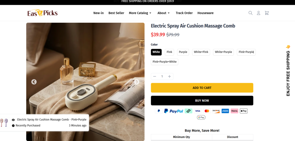 EasePicks Hair Brush review