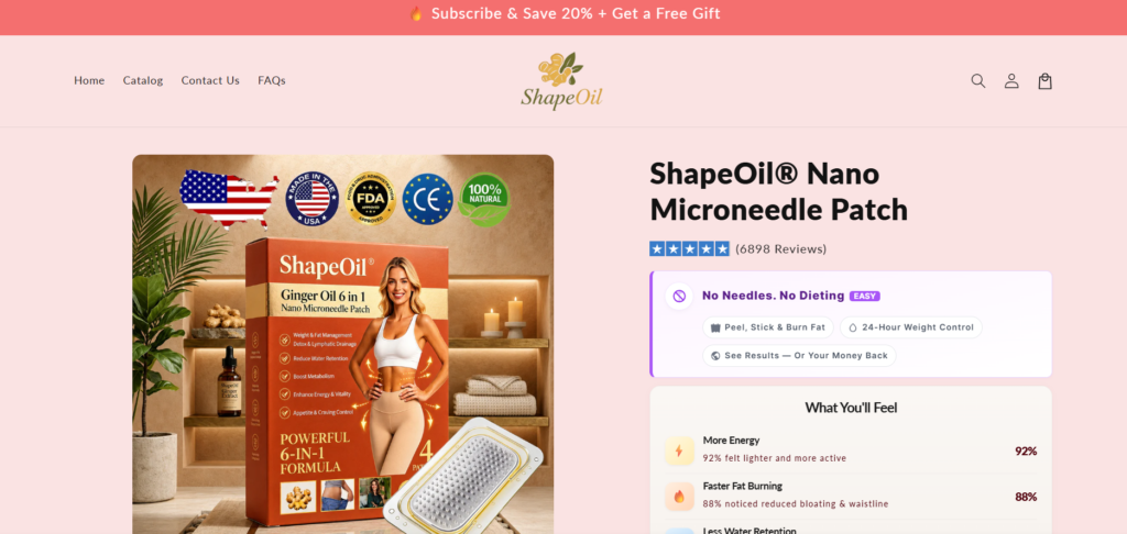 ShapeOil Microneedle Patch Review – Revolutionary Weight Loss Breakthrough or Clever Marketing?
